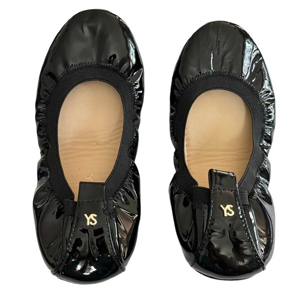 Yosi Samara Foldable Ballet Flat Black Patent Lea… - image 6