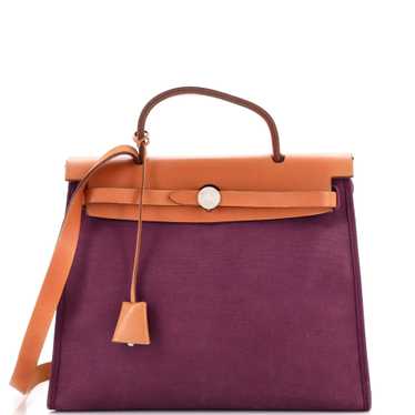 Hermes Herbag Zip Leather and Toile 31