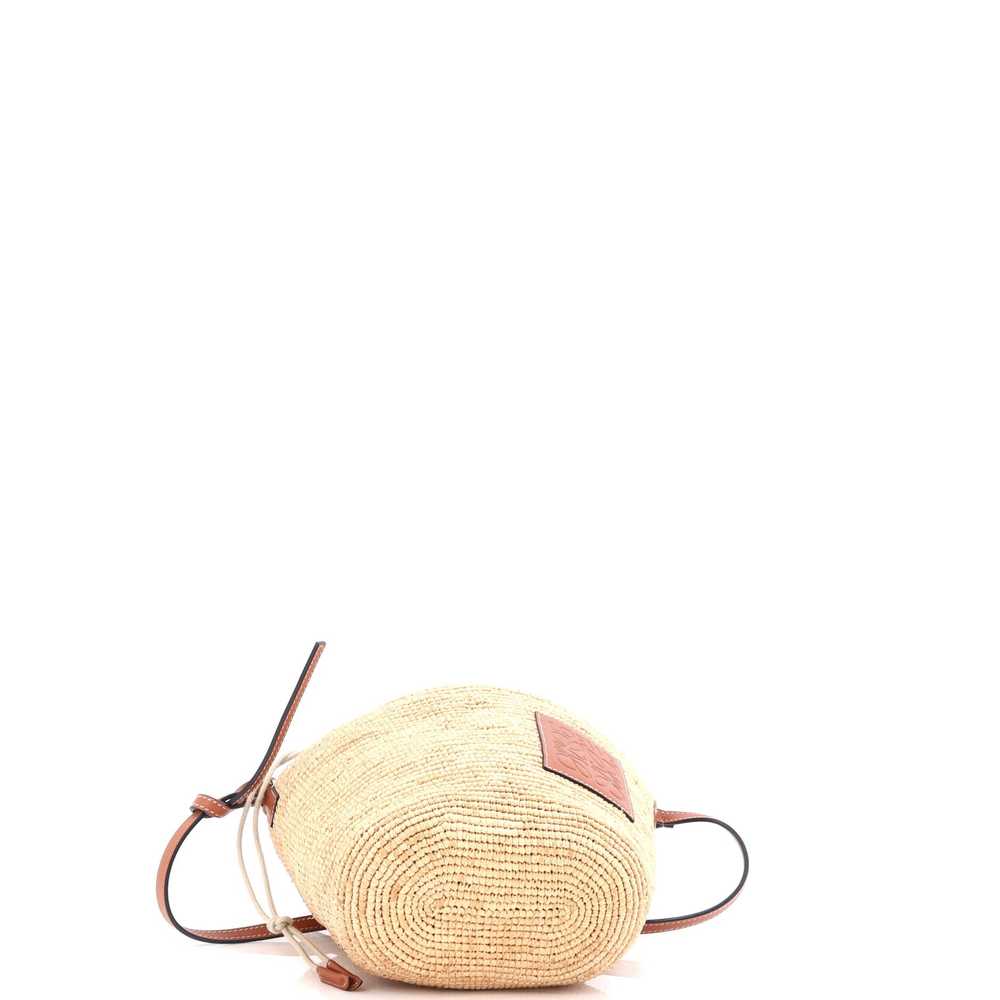 LOEWE Pochette Crossbody Bag Woven Raffia and Lea… - image 4