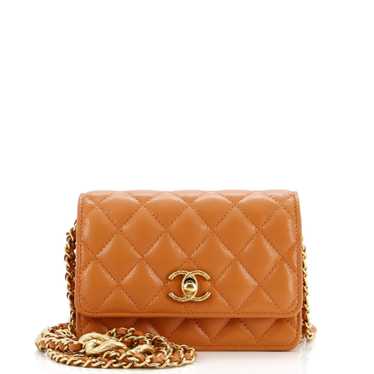 CHANEL Mixed Chain Link CC Wallet on Chain Quilted