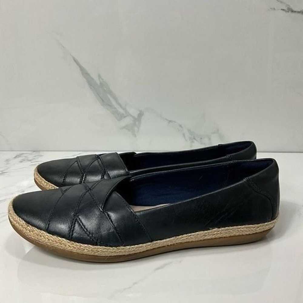 CLARKS Navy Blue Leather Flats Shoes - image 1