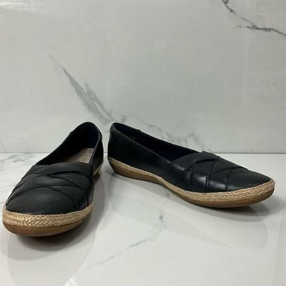 CLARKS Navy Blue Leather Flats Shoes - image 3