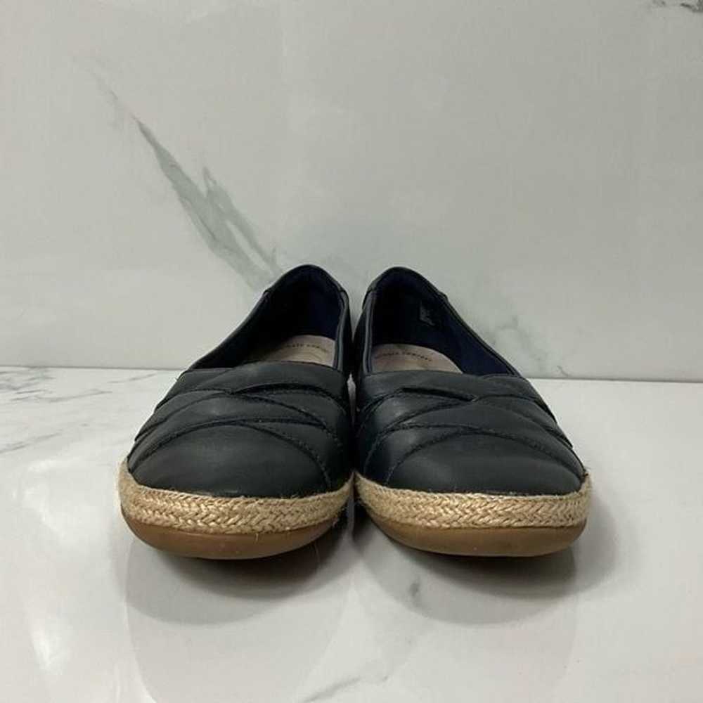 CLARKS Navy Blue Leather Flats Shoes - image 4