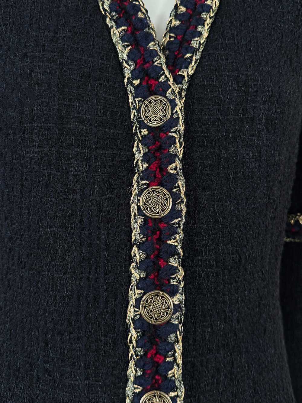 Product Details Chanel Black and Navy Tweed Jacket - image 6