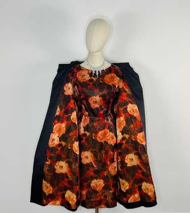 1960s floral matching cocktail ensemble