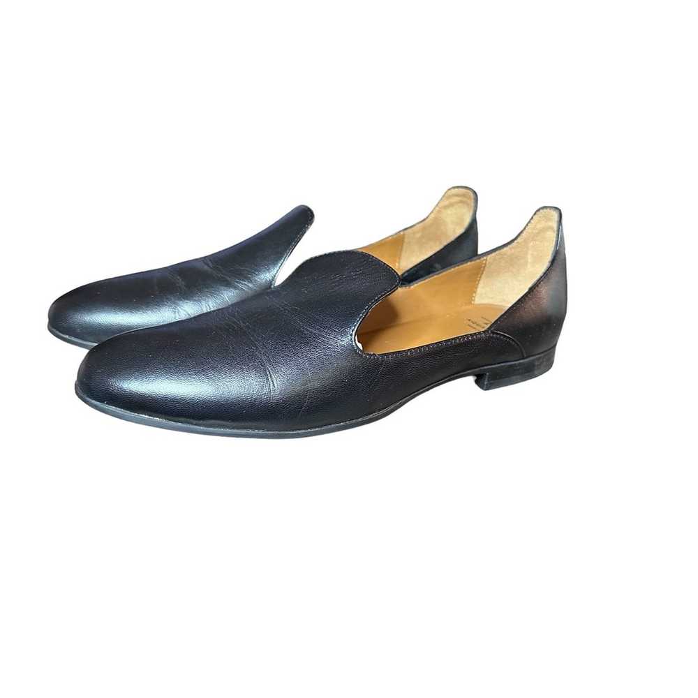 Aquatalia Emmaline black Leather Slip On Flats Lo… - image 4