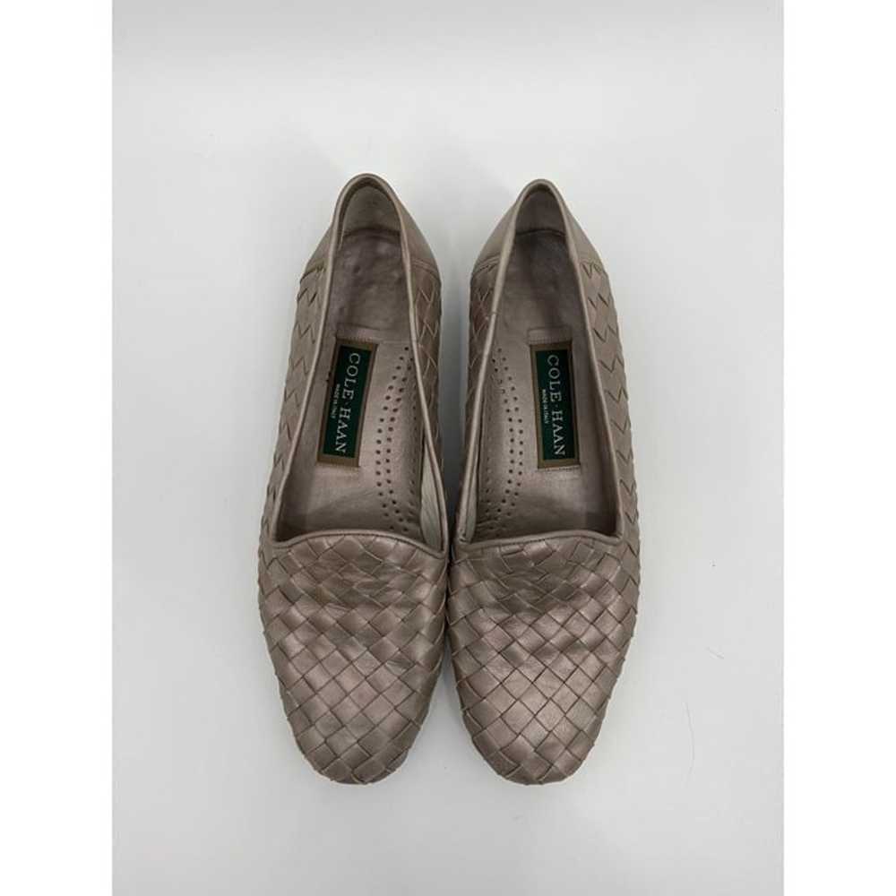 Cole Haan Size 8 B Metallic Silver Woven Vintage … - image 9