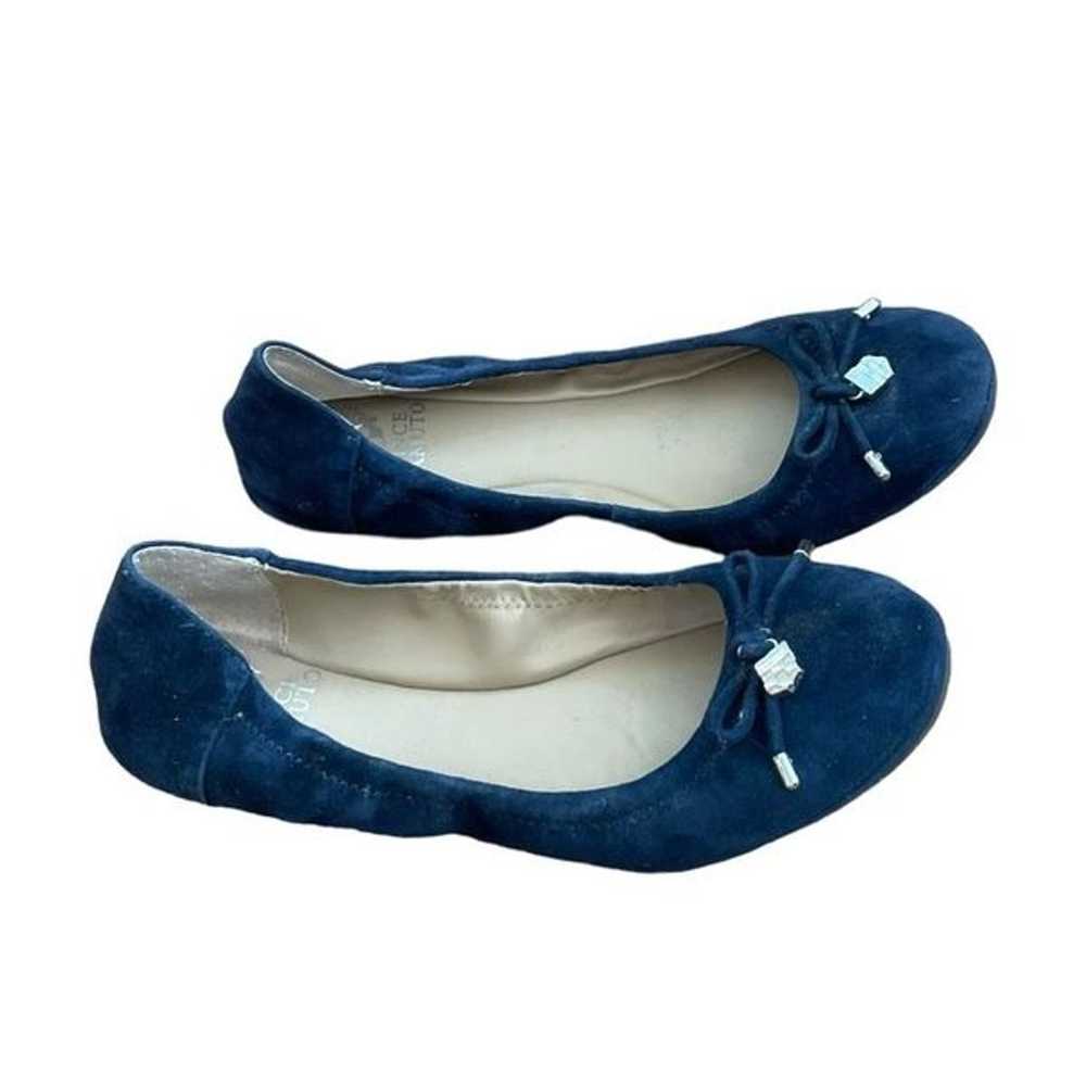 Vince Camuto Ballet Flats Blue Suede Eryn Bow Rou… - image 2