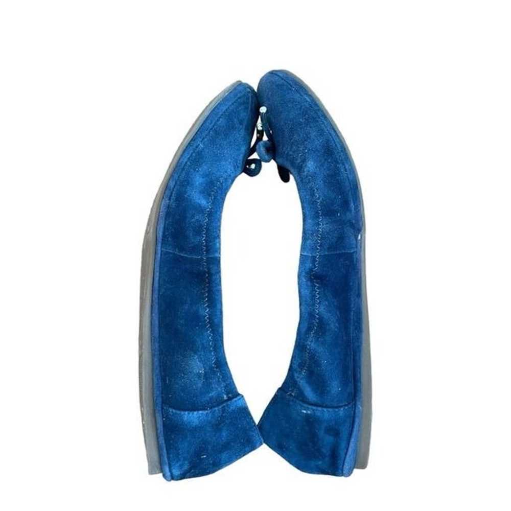 Vince Camuto Ballet Flats Blue Suede Eryn Bow Rou… - image 7