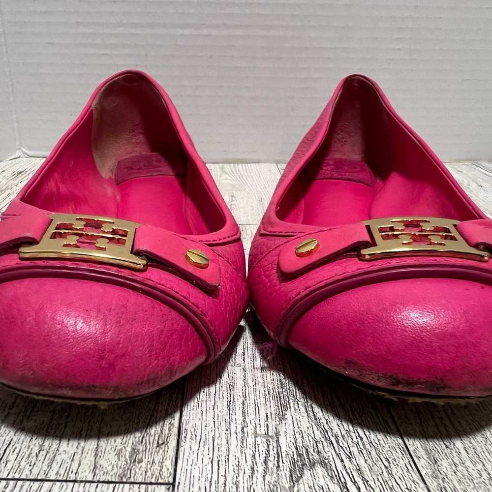 Tory Burch pink leather flats size 7 - image 11