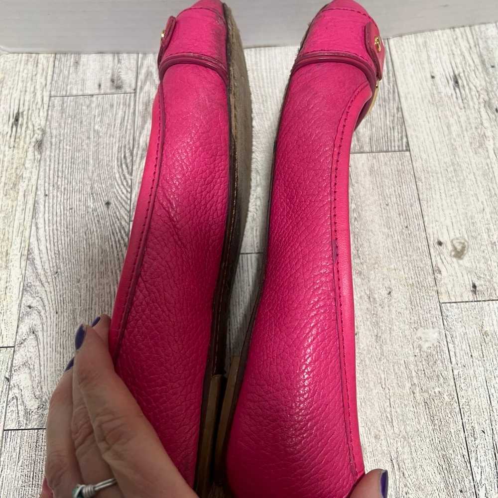 Tory Burch pink leather flats size 7 - image 5