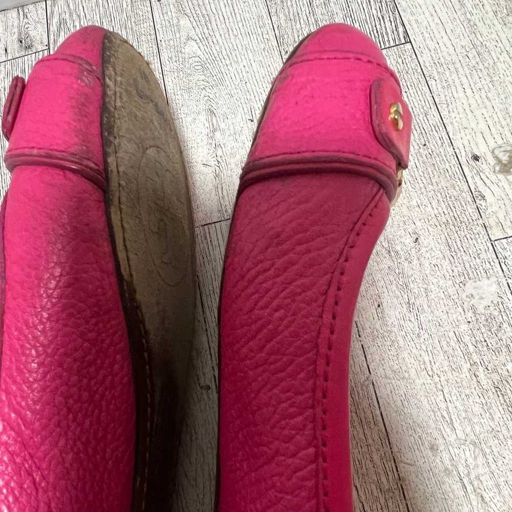 Tory Burch pink leather flats size 7 - image 6