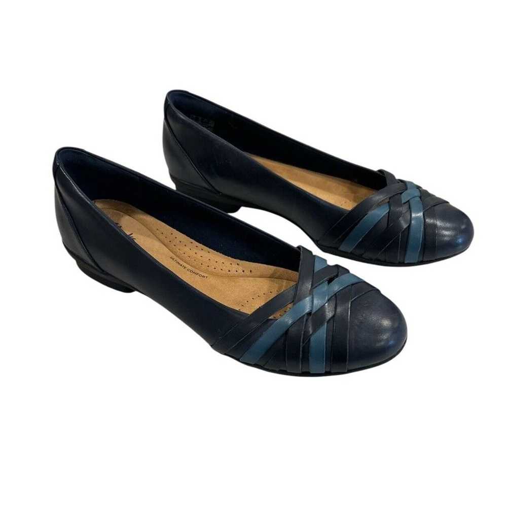 Clarks Women's Sara Clover Navy Blue Ballet Flats… - image 5