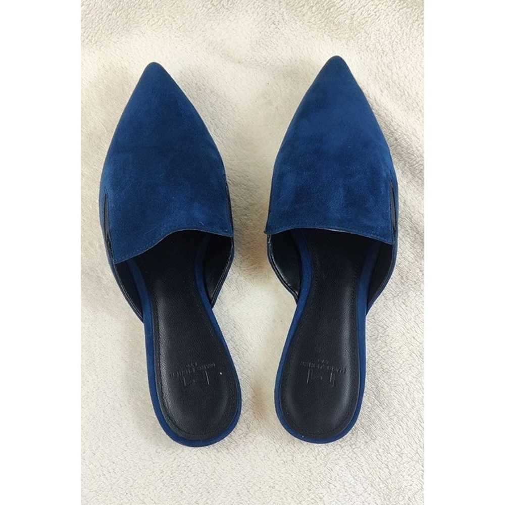 Mark Fisher Mules Suede Dark Teal Blue Flats Shil… - image 10