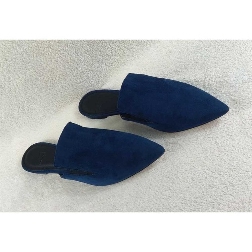 Mark Fisher Mules Suede Dark Teal Blue Flats Shil… - image 12