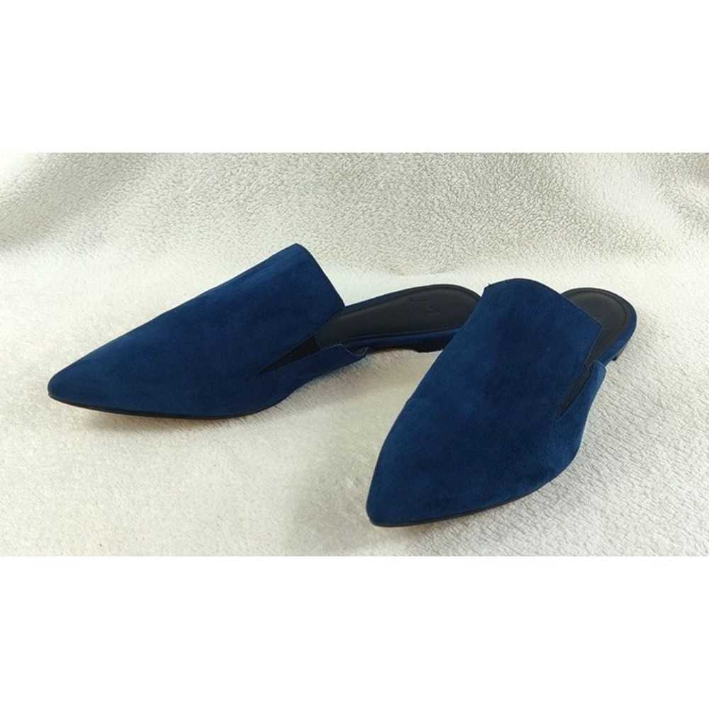 Mark Fisher Mules Suede Dark Teal Blue Flats Shil… - image 3