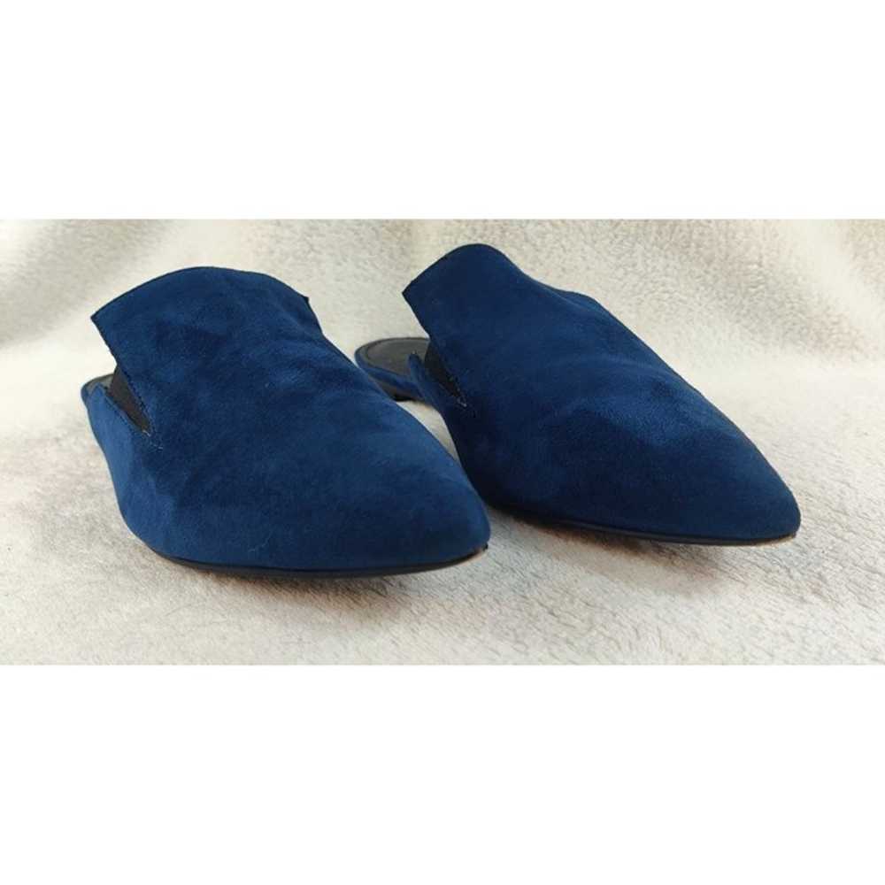 Mark Fisher Mules Suede Dark Teal Blue Flats Shil… - image 6