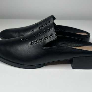 Donald J. Pliner Gaelesp Pointed Mules Black Leath