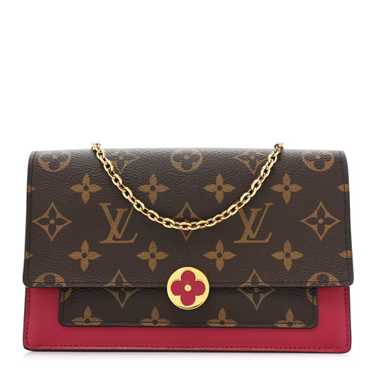 LOUIS VUITTON Monogram Flore Chain Wallet Fuchsia