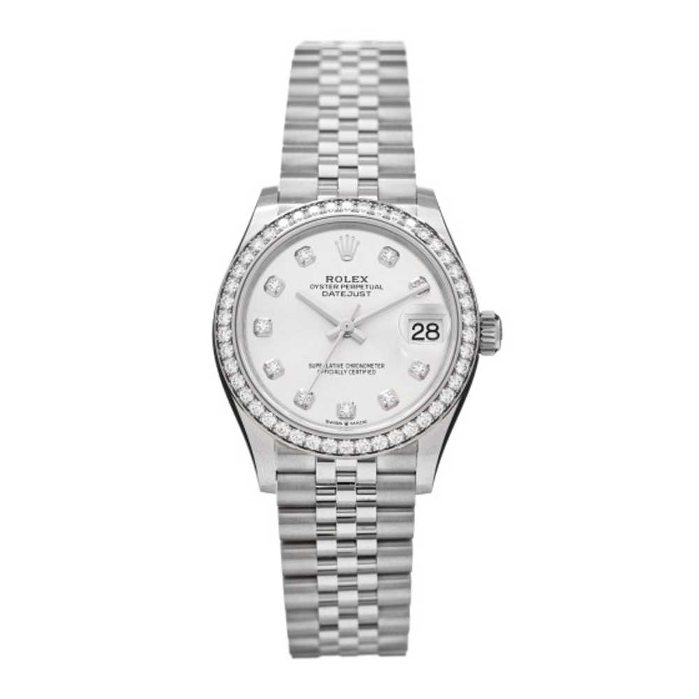 ROLEX Stainless Steel 18K White Gold Diamond Beze… - image 1