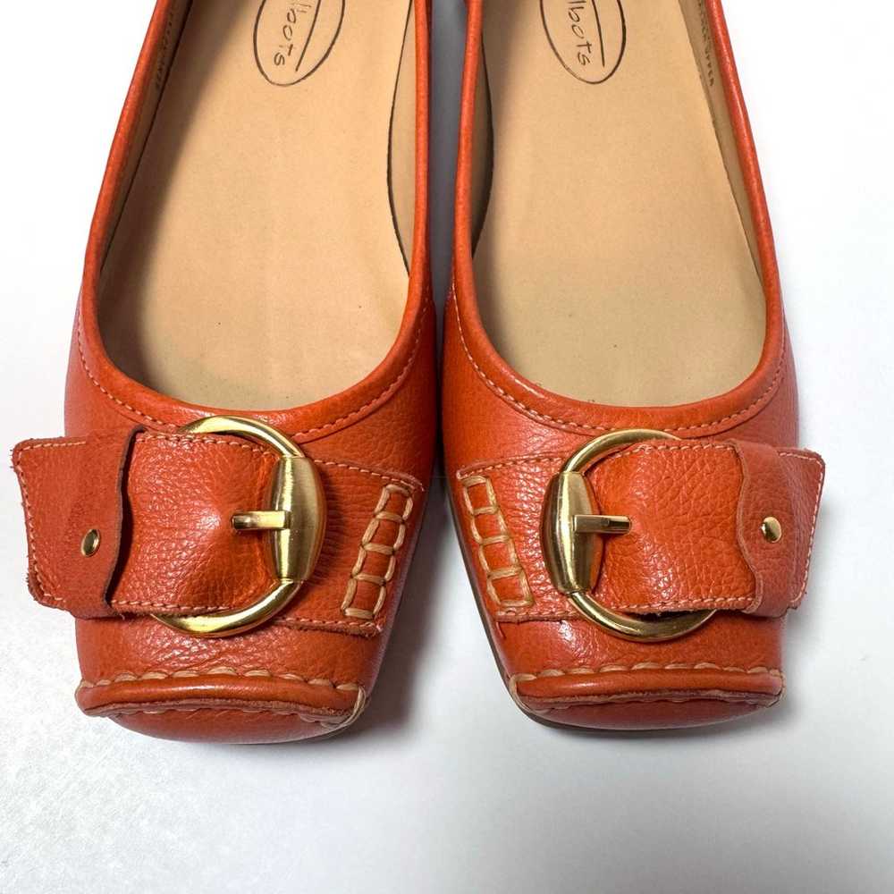 Vintage Talbots Orange Leather Ballet Flats Women… - image 2