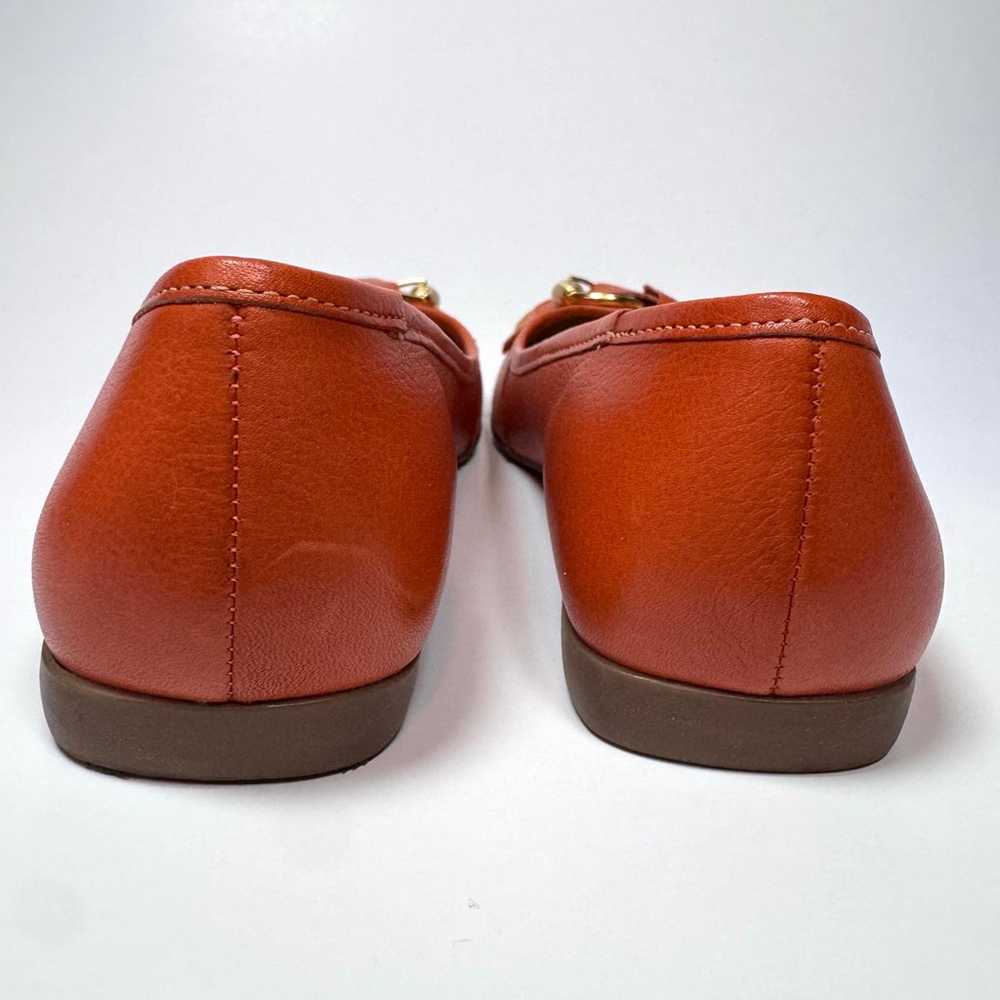 Vintage Talbots Orange Leather Ballet Flats Women… - image 3