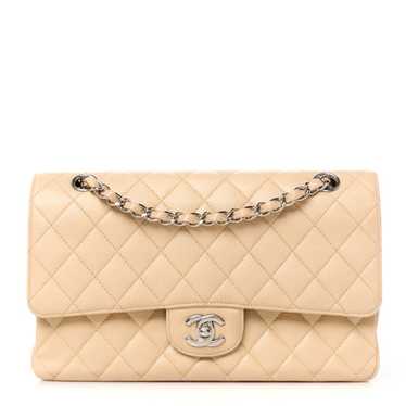 CHANEL Caviar Quilted Small Double Flap Beige