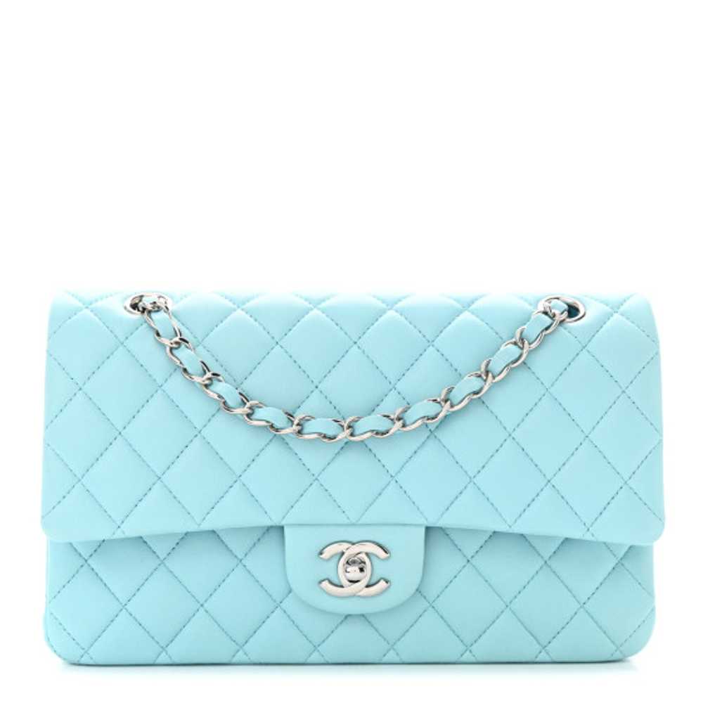 CHANEL Lambskin Quilted Medium Double Flap Light … - image 1