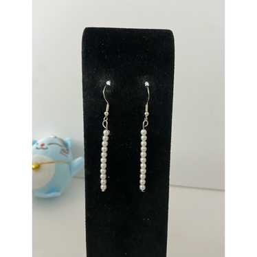 Handmade Handmade little white bead earrings - image 1