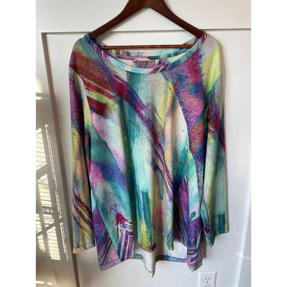 Soft Surroundings Dale Abstract Watercolor Tunic,… - image 3