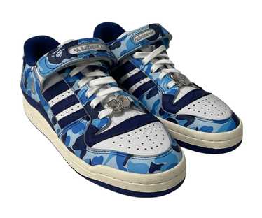 BAPE STA!/adidas/Low-Sneakers/US 8/Leather/BLU/ - image 1