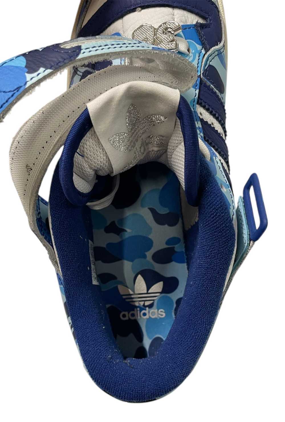 BAPE STA!/adidas/Low-Sneakers/US 8/Leather/BLU/ - image 4