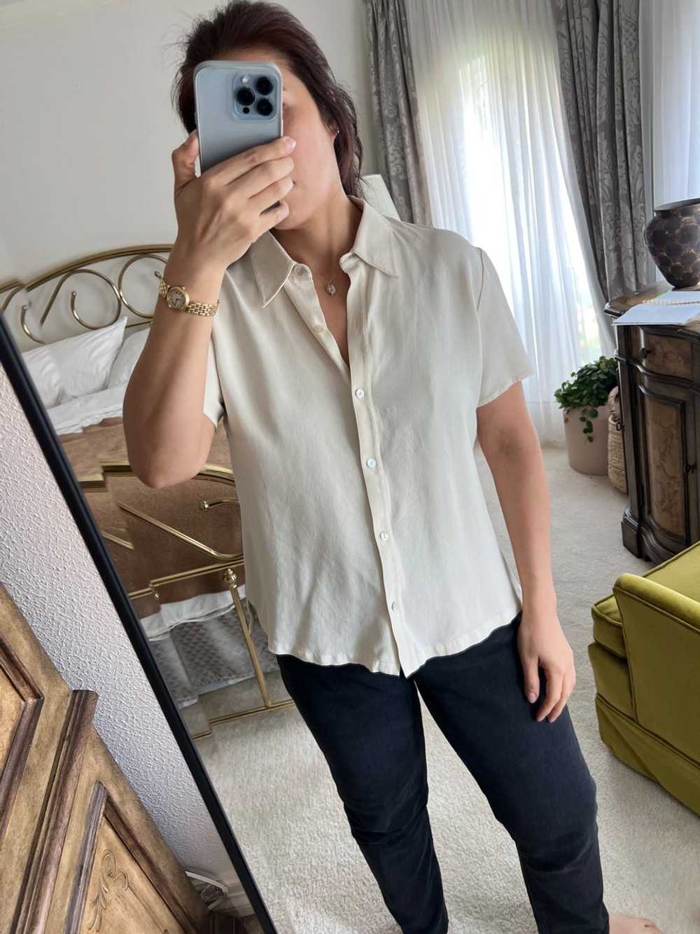 Harold’s White Silk Button Up (12) | Used,… - image 3