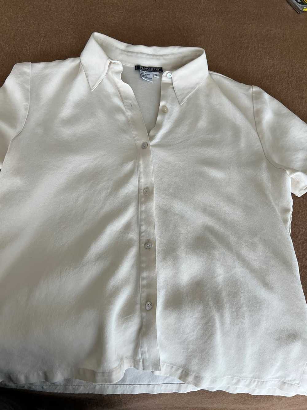 Harold’s White Silk Button Up (12) | Used,… - image 6