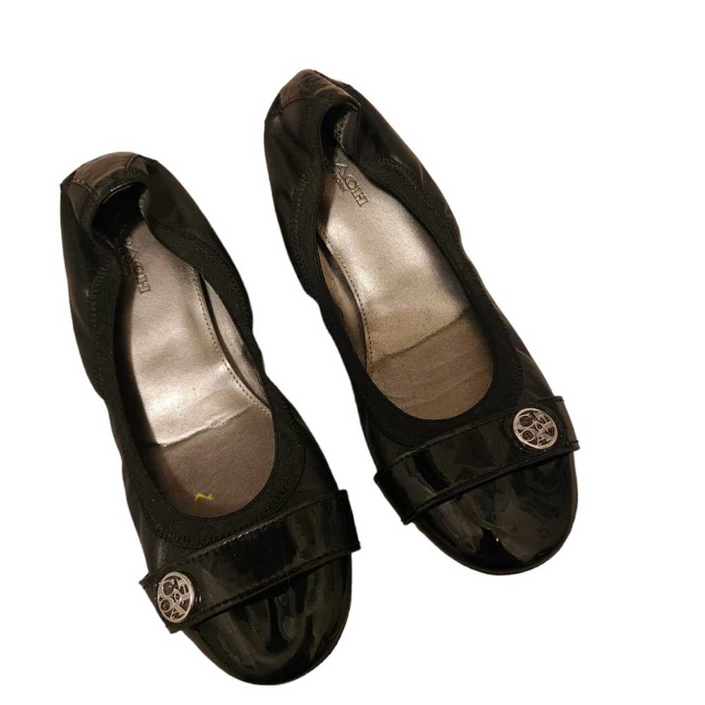 COACH BLACK LEATHER / PATENT LEATHER BALLET SHOES… - image 1