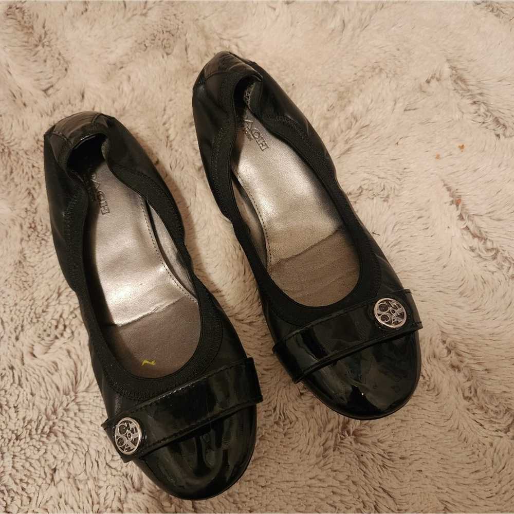 COACH BLACK LEATHER / PATENT LEATHER BALLET SHOES… - image 3