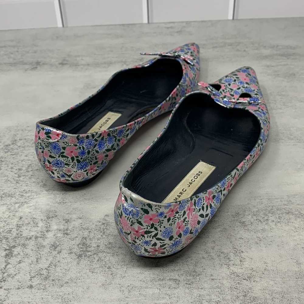 Marc Jacobs Silver Floral Ballet Flats - image 5