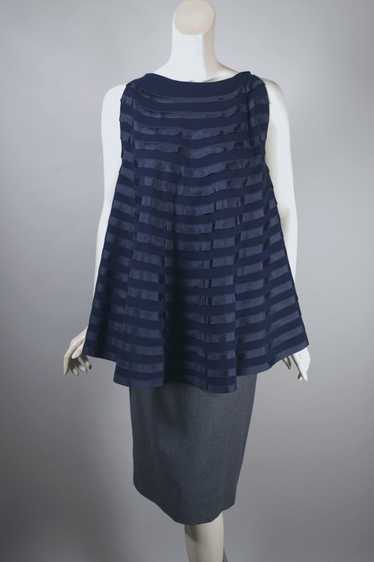 Navy stripe 1950s maternity top I Love Lucy style 