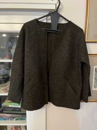 EILEEN FISHER Boiled alpaca and wool jacket (S) |…