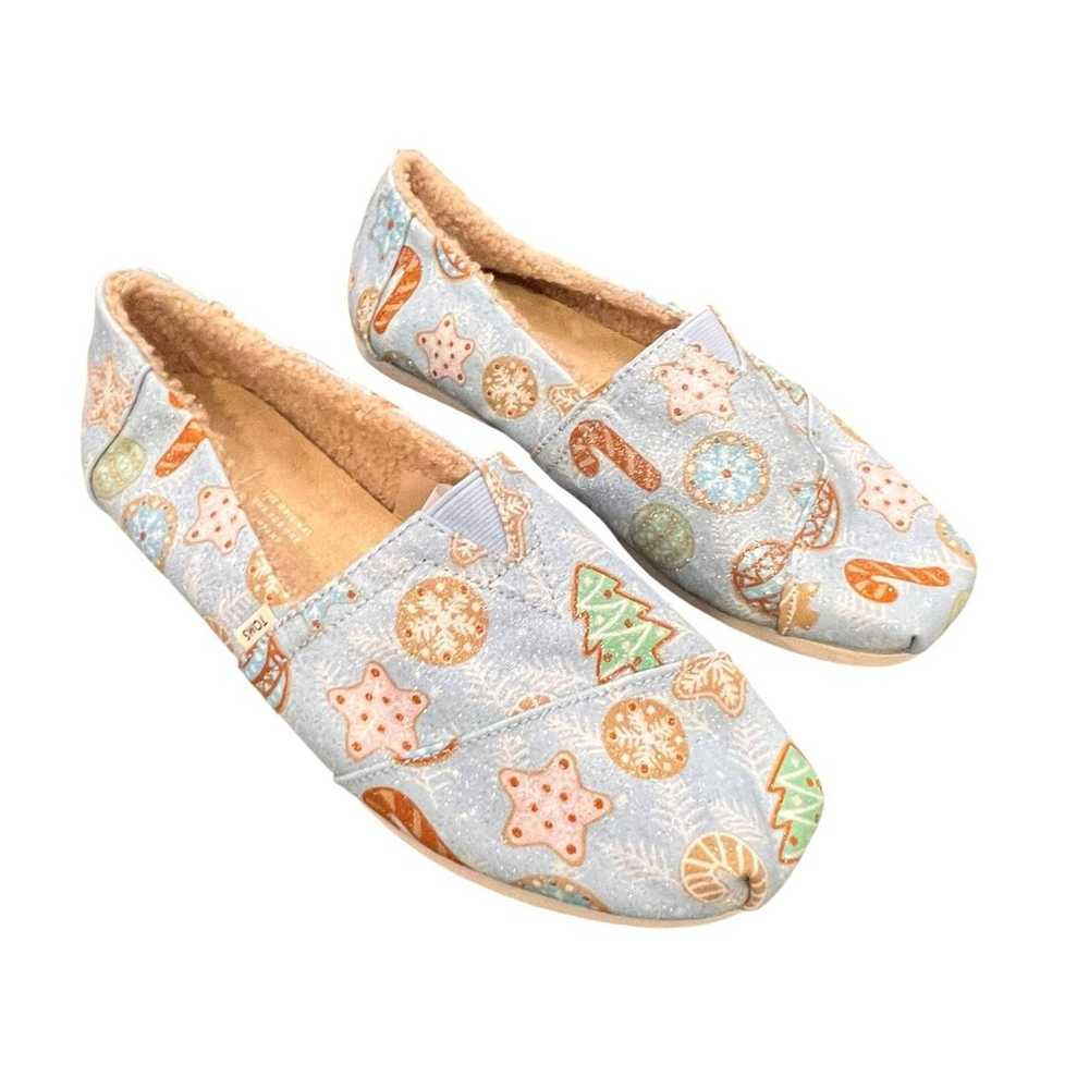 TOMS Sugar Cookies Glitter Faux Fur Alpargata Wom… - image 1