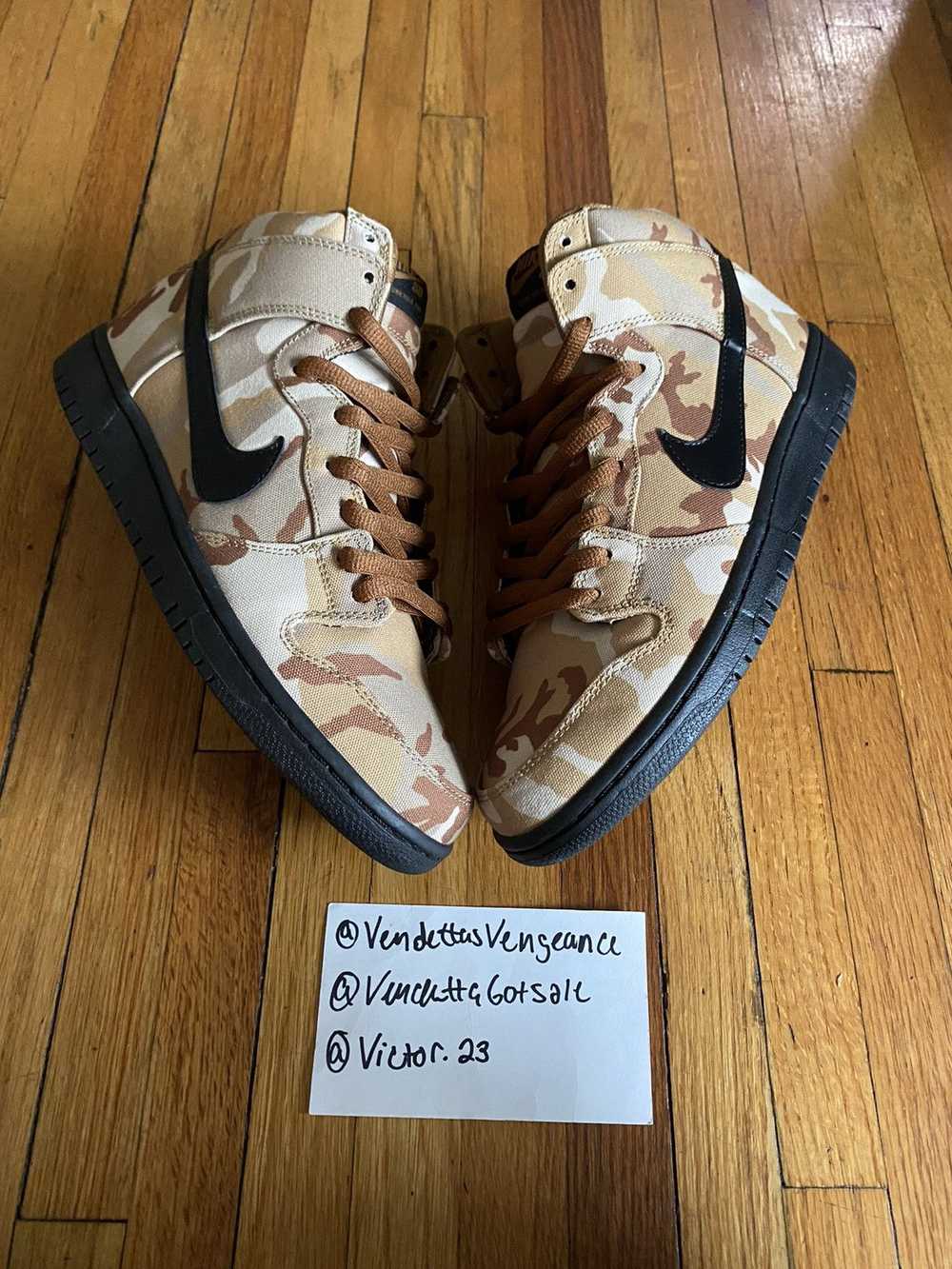 Nike Nike Sb Dunk High Brown Desert Camo Canvas U… - image 2