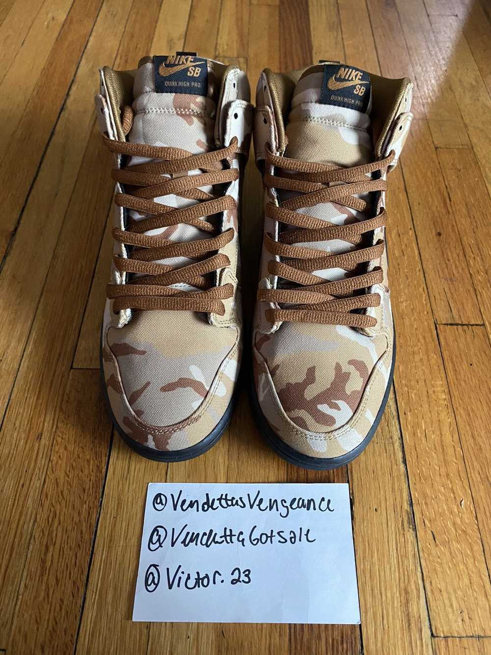 Nike Nike Sb Dunk High Brown Desert Camo Canvas U… - image 3