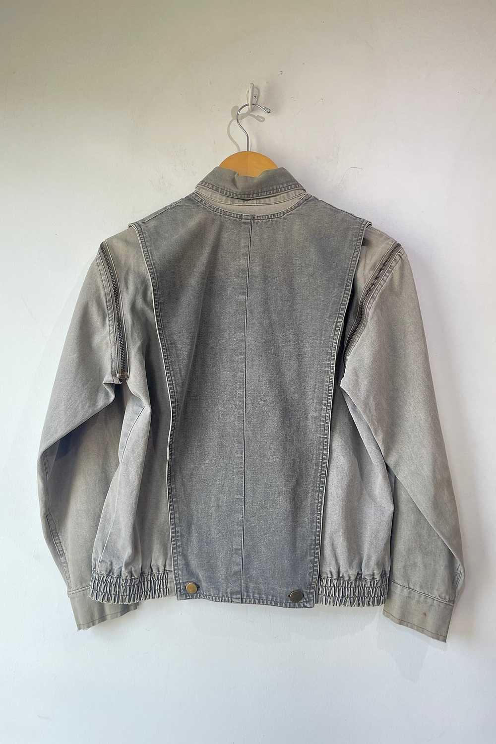 Vintage Gray Utility Multi-Zipper Jacket Selected… - image 2