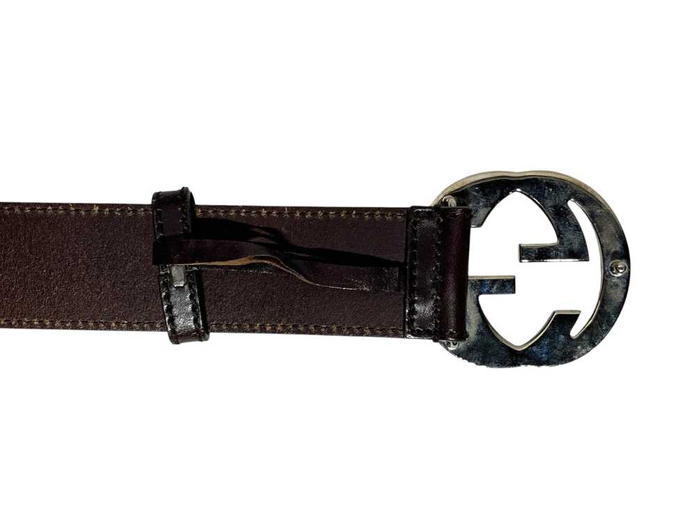 GUCCI/Belt/Leather/BRW/Gucci Brown Interlock Belt - image 3