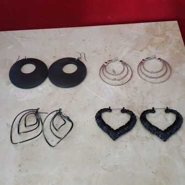 4 Pairs Of Earrings Lot of 4 - Job Lot of Earrings - image 1