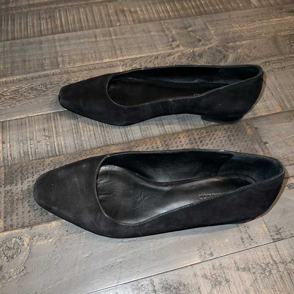 Reformation Black Suede Flats Size 6.5 - image 2