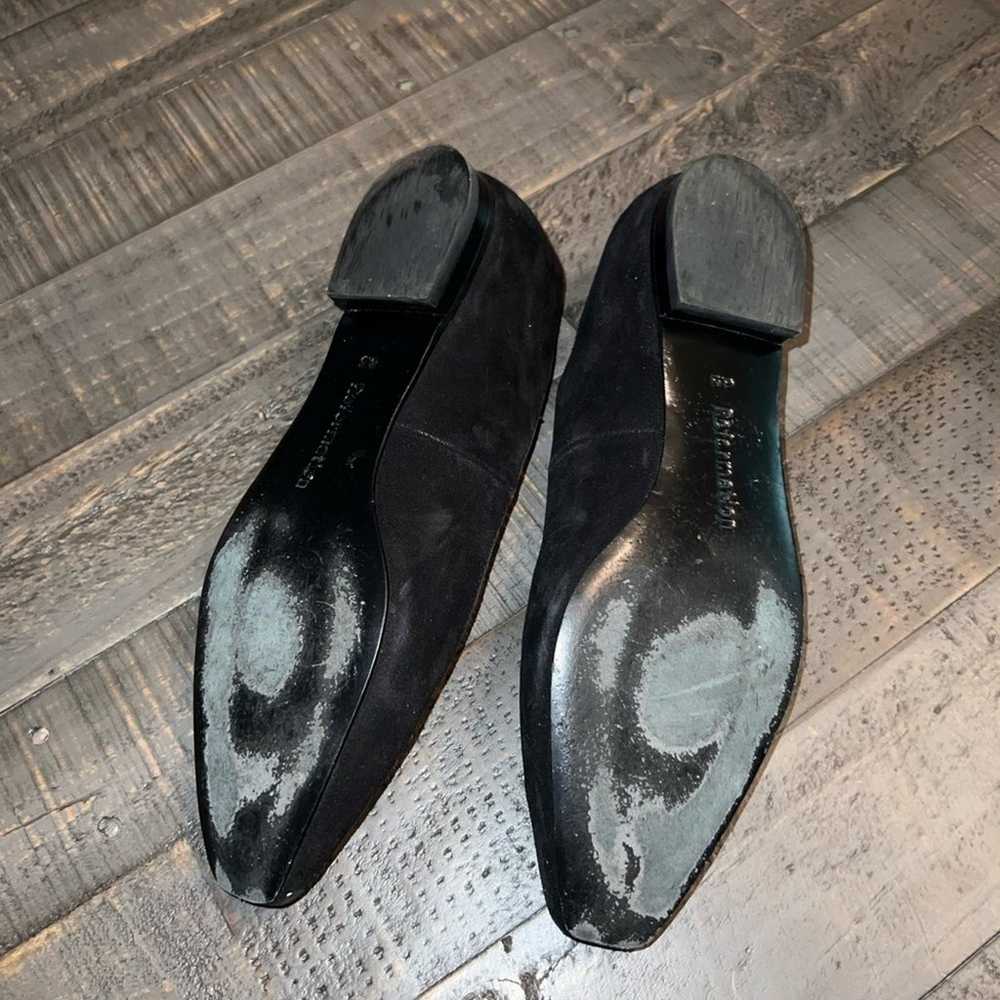 Reformation Black Suede Flats Size 6.5 - image 4