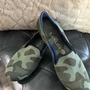 Rothys Womens loafer classic Camo Green Flats Slip