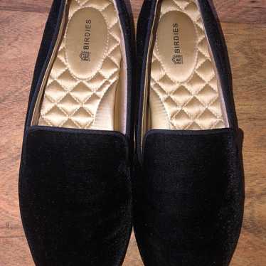 Birdies The Starling Black Velvet Flat Loafers Wo… - image 1