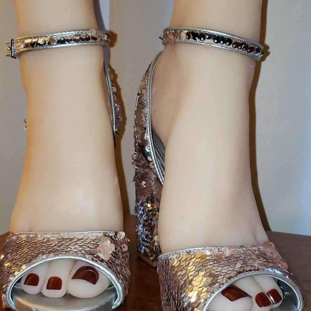 STEVE MADDEN SEQUIN SANDALS - image 12